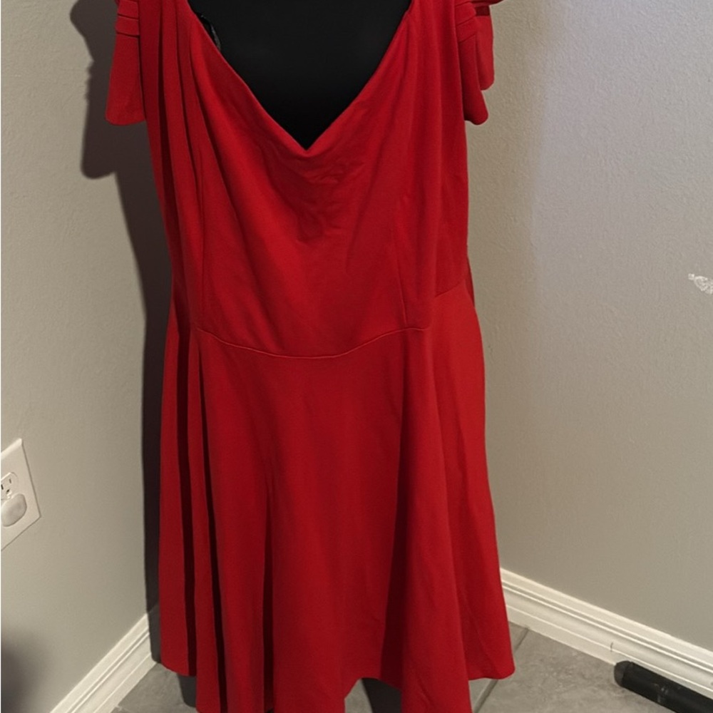 City Chic Vibrant Red Midi Dress